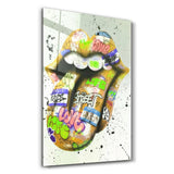 Tongue Mustard | Glass Wall Art