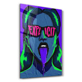Explicit Blue | Glass Wall Art