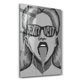 Explicit - Gray | Designer's Collection Glass Wall Art