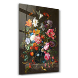 Retro Flowers | Glass Wall Art