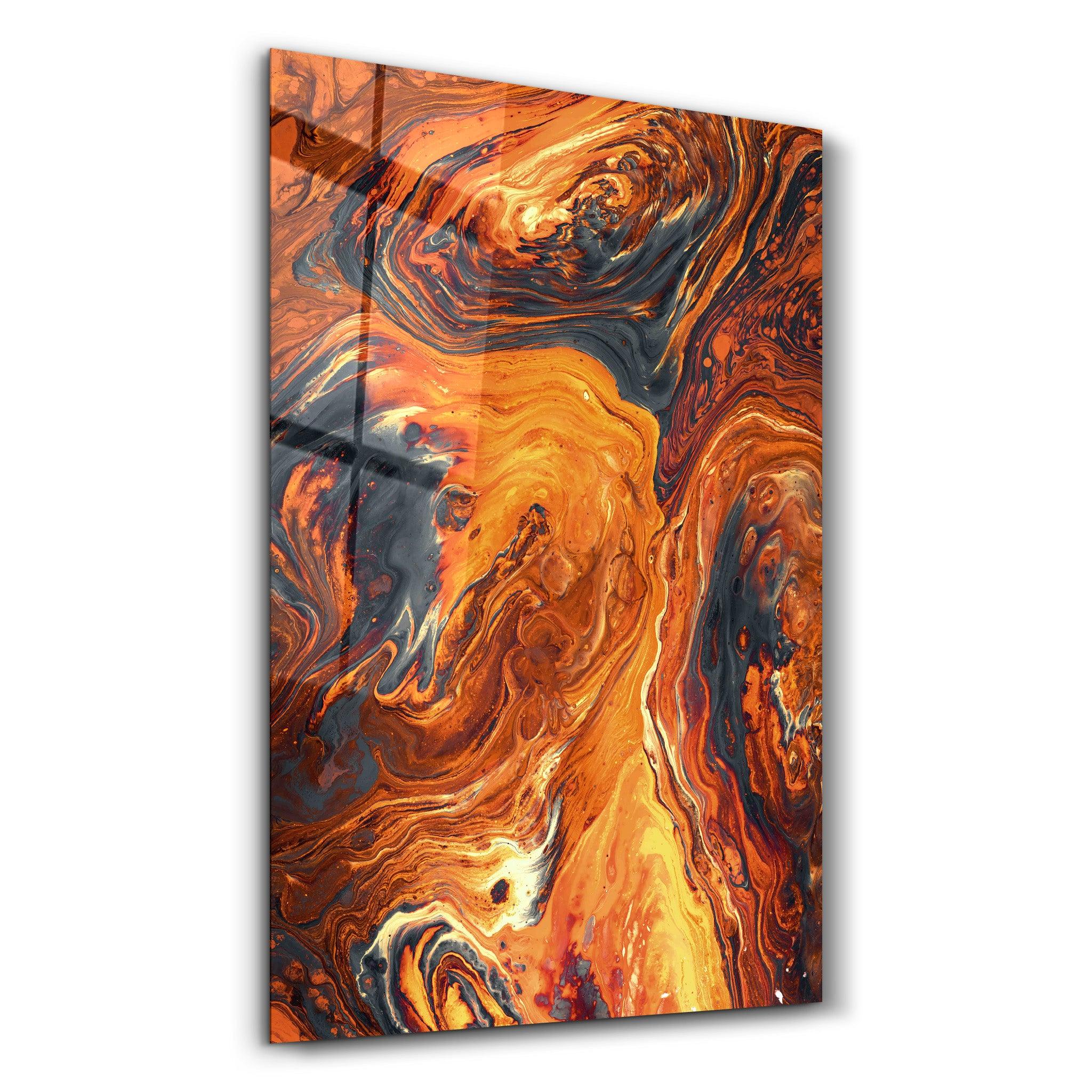 Marble Lava | Designer's Collection Glass Wall Art - Artdesigna