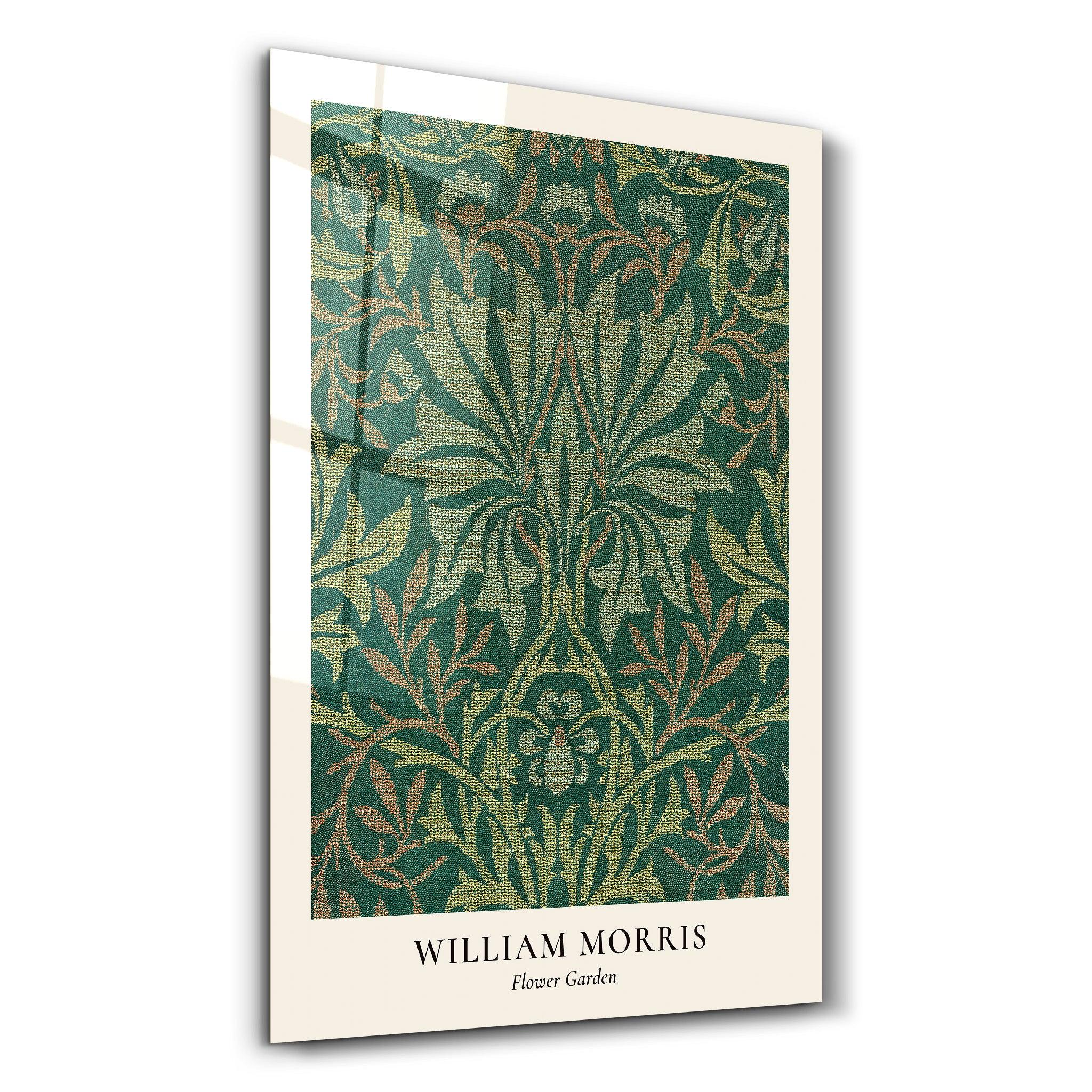 William Morris - Flower Garden | Gallery Print Collection Glass Wall Art - Artdesigna