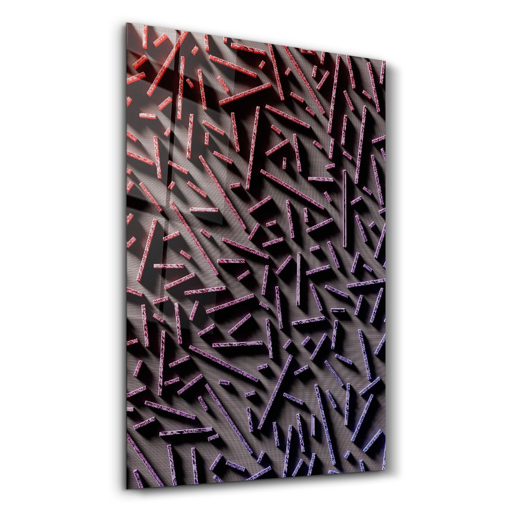 Pixel Sticks | Designer's Collection Glass Wall Art - Artdesigna