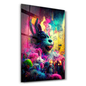 Lost Rabbits | Secret World Collection Glass Wall Art - Artdesigna