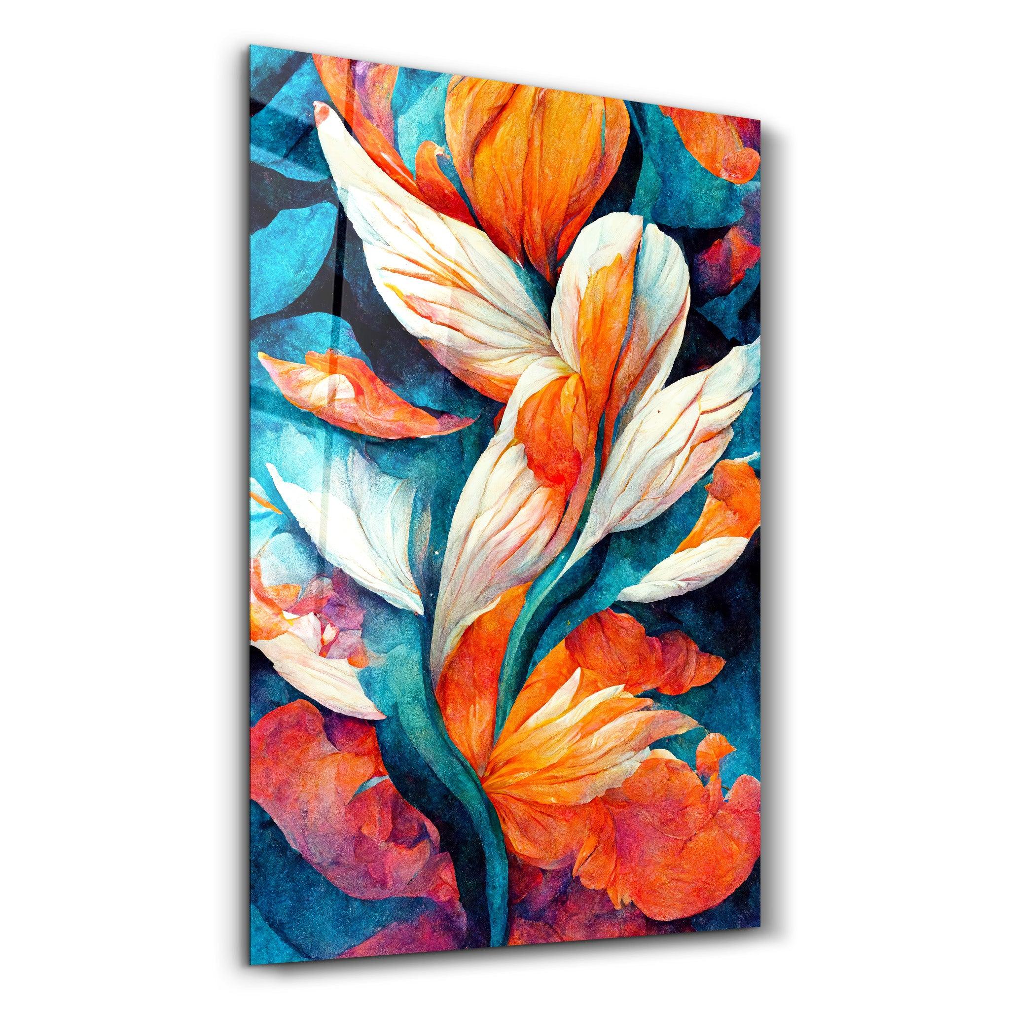 Flowers of Secret Garden 2 | Designers Collection Glass Wall Art - Artdesigna