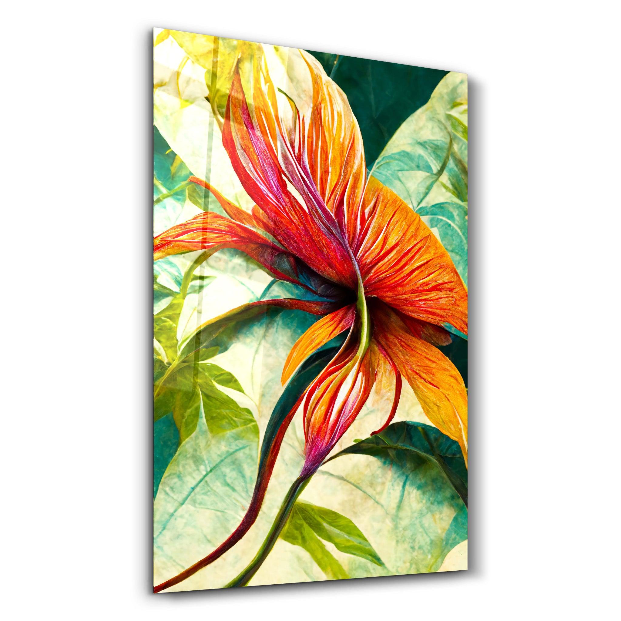 Flowers of Secret Garden | Designers Collection Glass Wall Art - Artdesigna