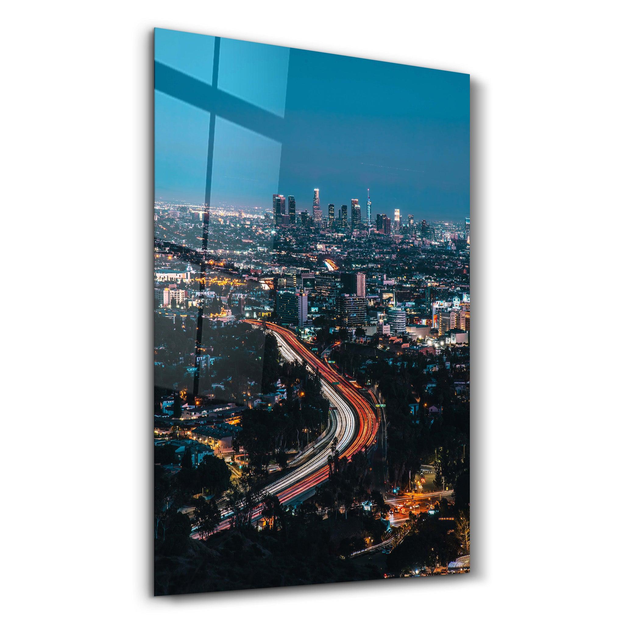 Hollywood Bowl Overlook, USA | Glass Wall Art - Artdesigna