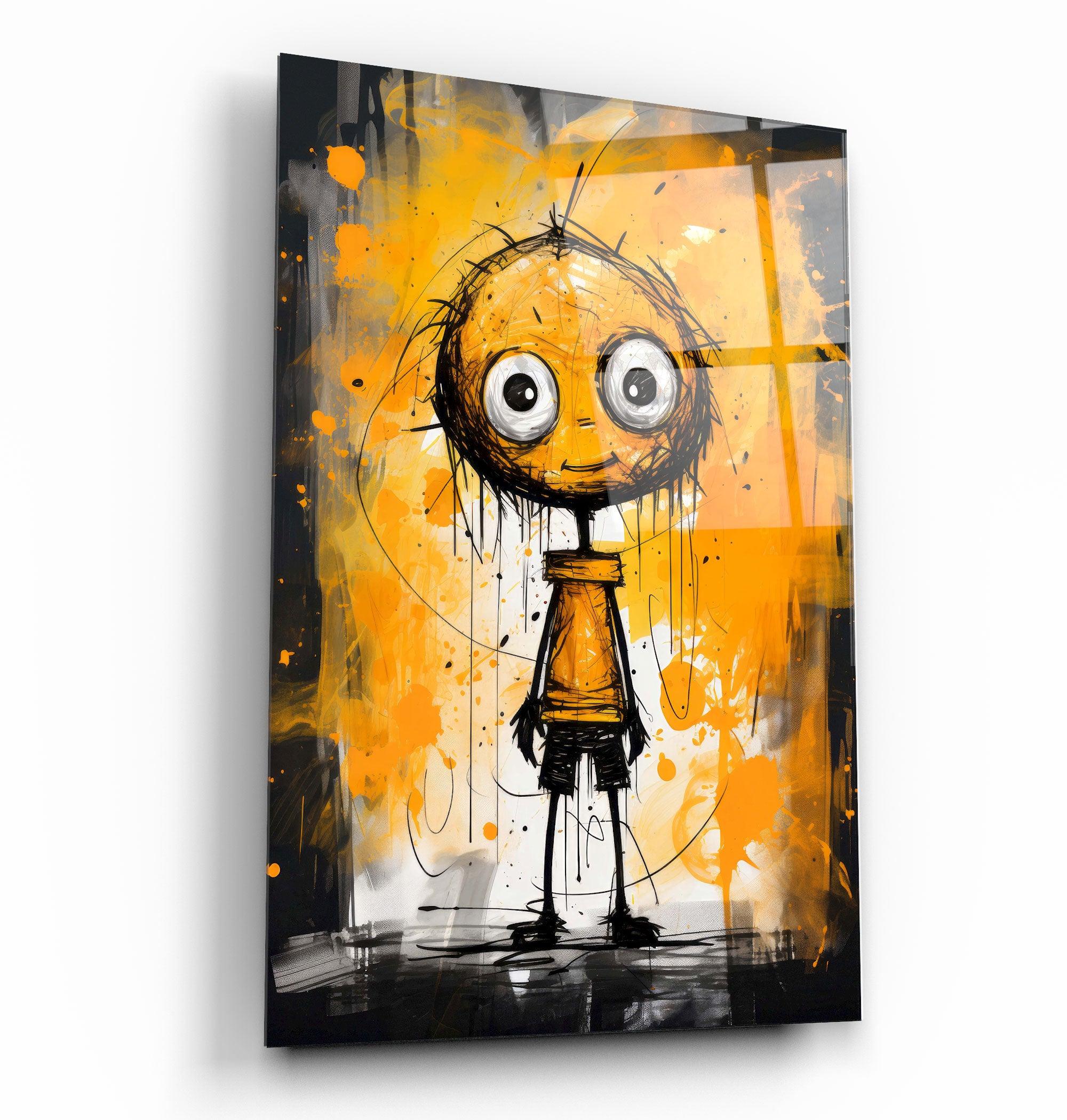 Still Happy to See You | Designers Collection Glass Wall Art - Artdesigna