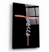 Jesus & Cross | Designers Collection Glass Wall Art