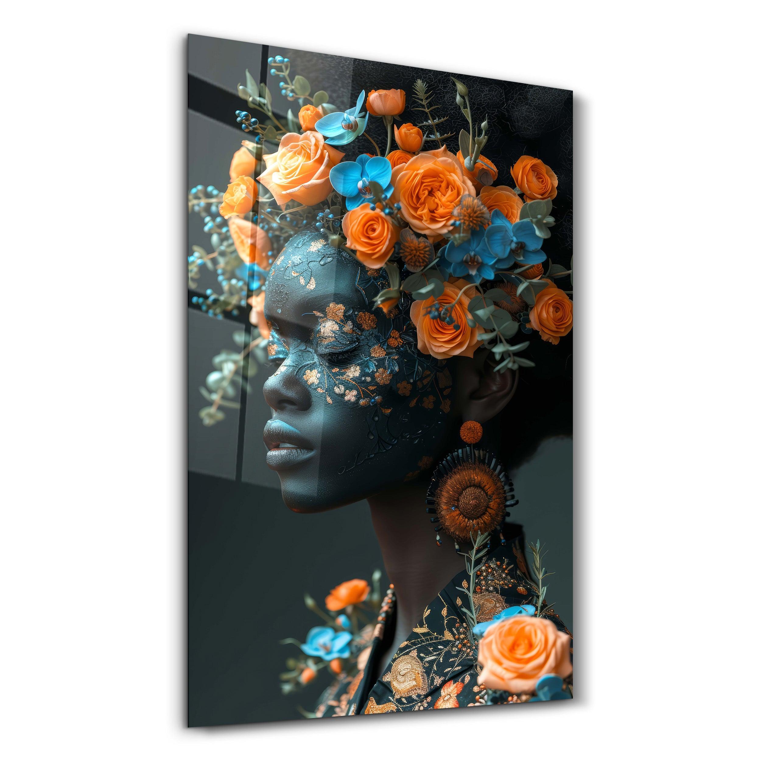 Orange Roses - Glass Wall Art - Artdesigna