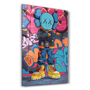 Kaws Colorful Fan Art Collection | Glass Wall Art - Artdesigna