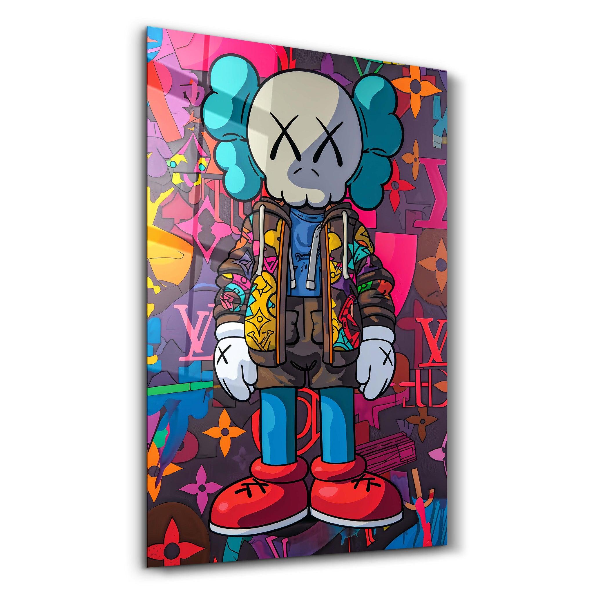 Kaws Mixed Fan Art Collection | Glass Wall Art - Artdesigna