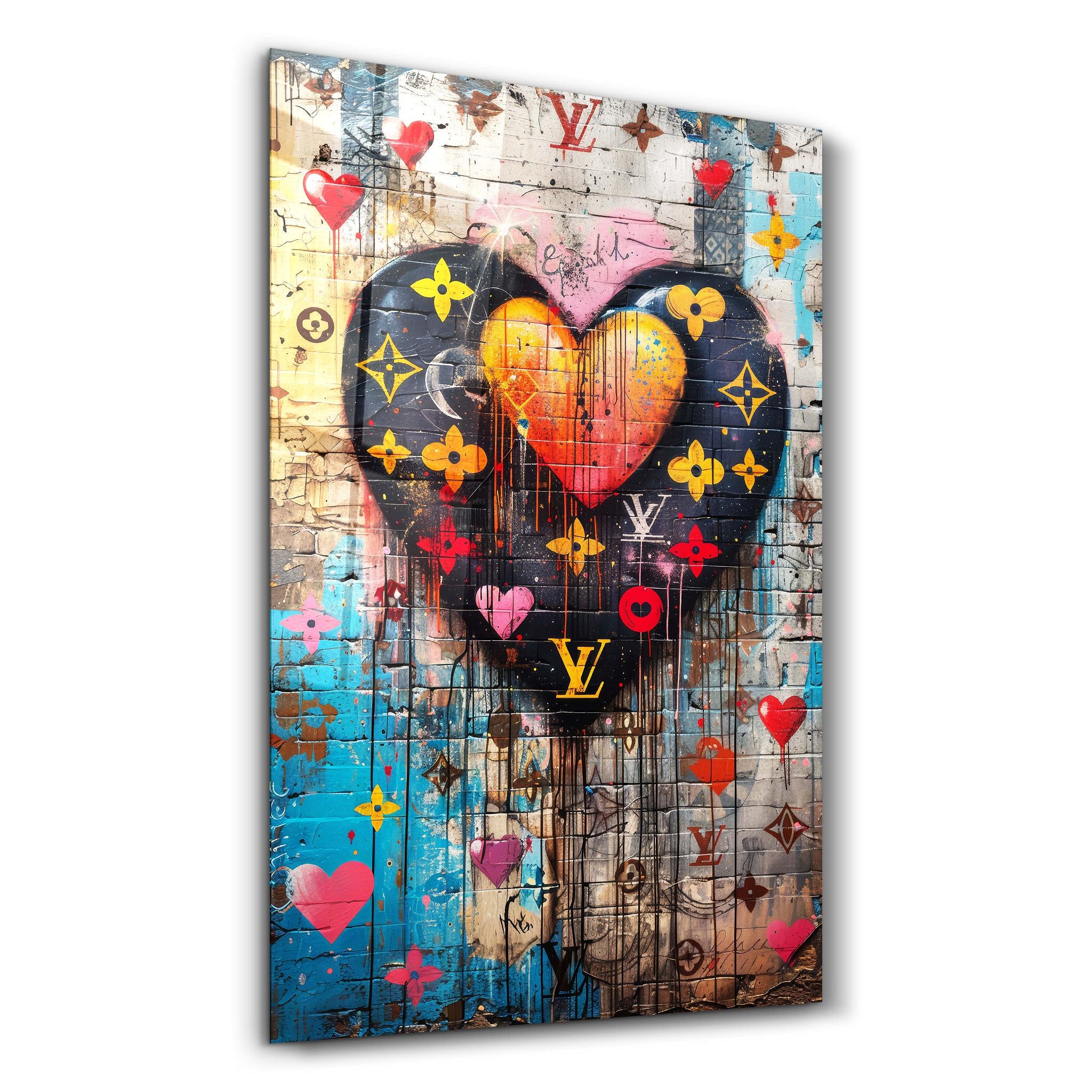 Heart on the Wall | Glass Wall Art - Artdesigna