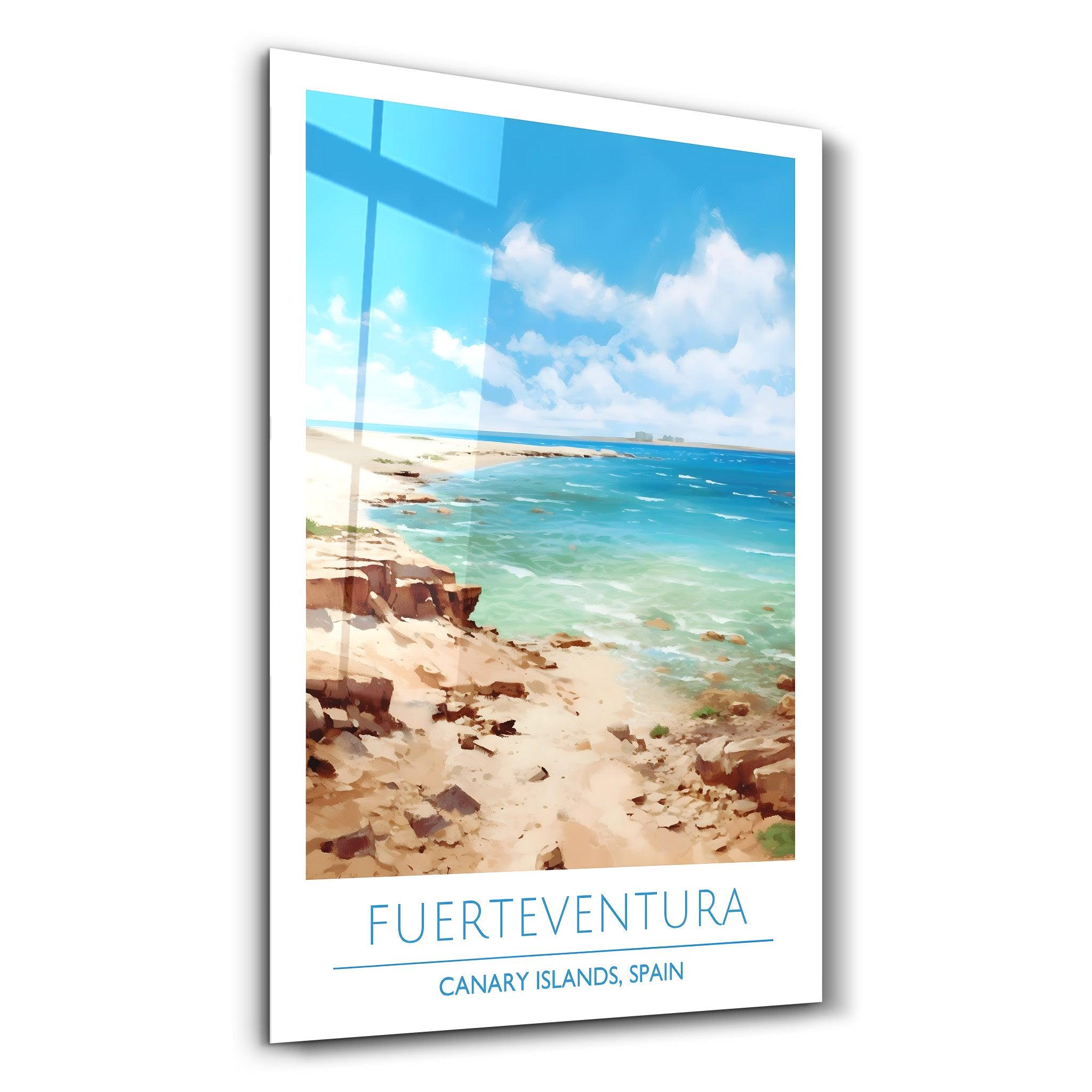 Fuerteventura-Canary Island Spain-Travel Posters | Glass Wall Art - Artdesigna