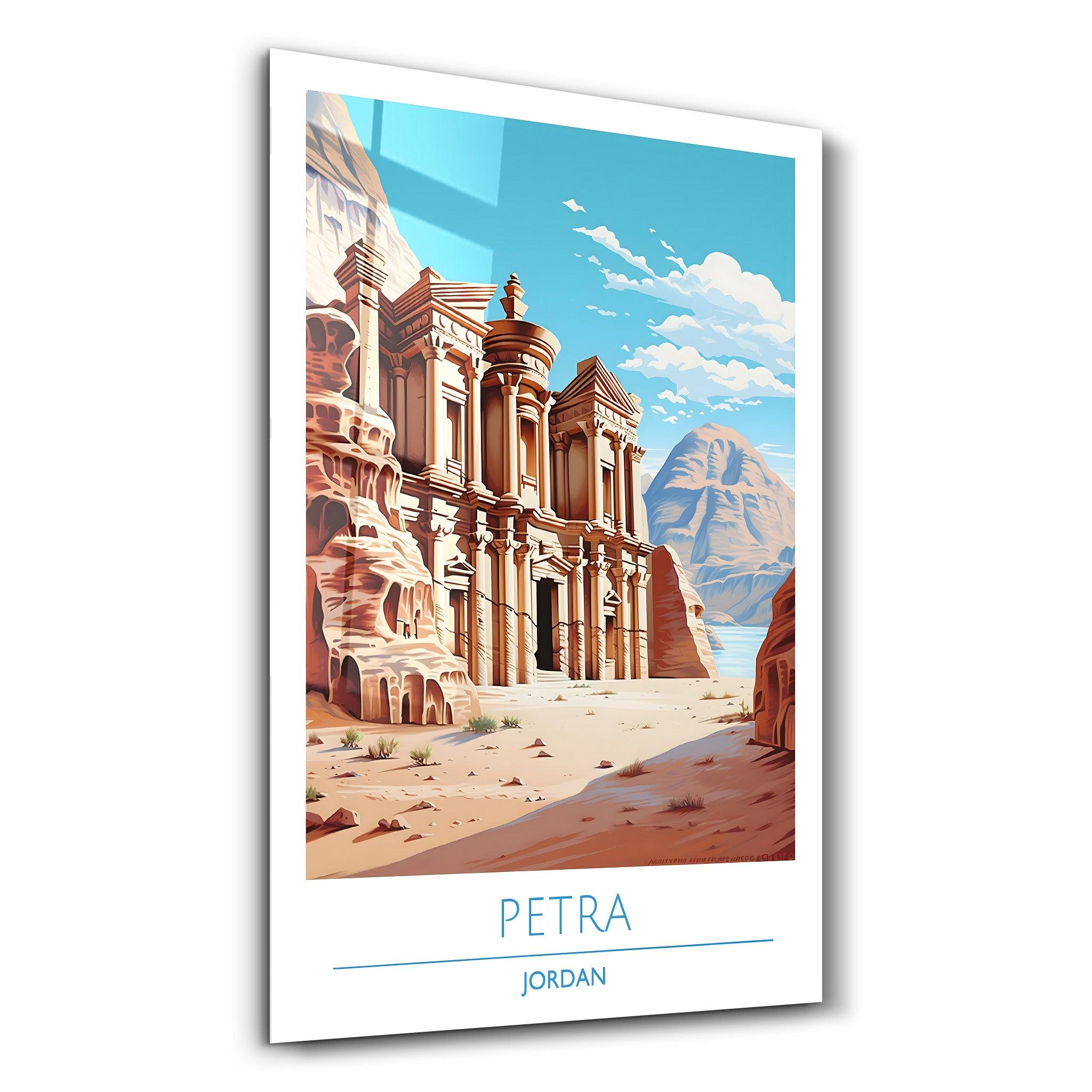 Petra Jordan-Travel Posters | Glass Wall Art - Artdesigna