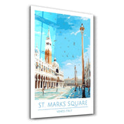 St. Marks Sqaure-Venice Italy-Travel Posters | Glass Wall Art - Artdesigna