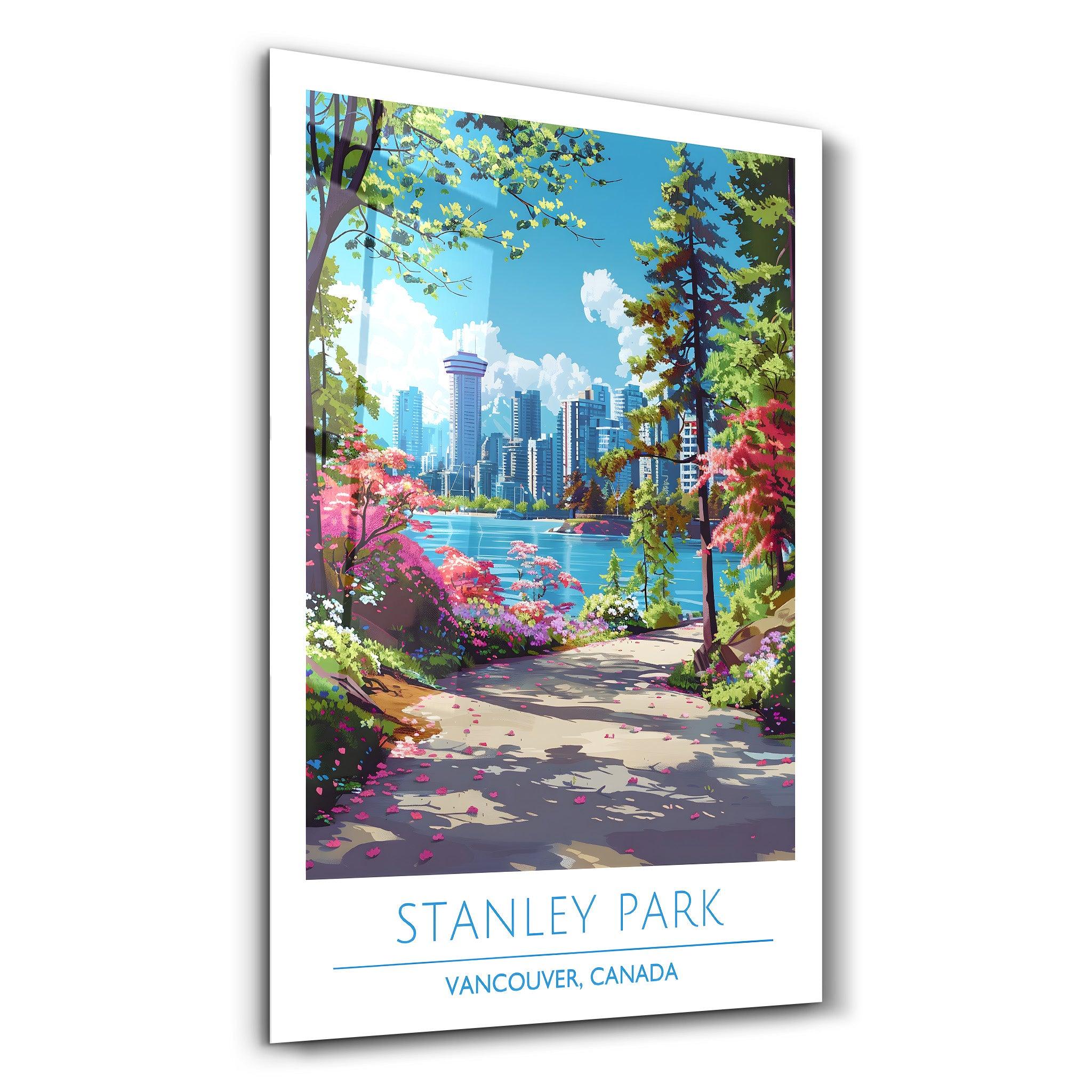 Stanley Park-Vancouver Canada-Travel Posters | Glass Wall Art - Artdesigna