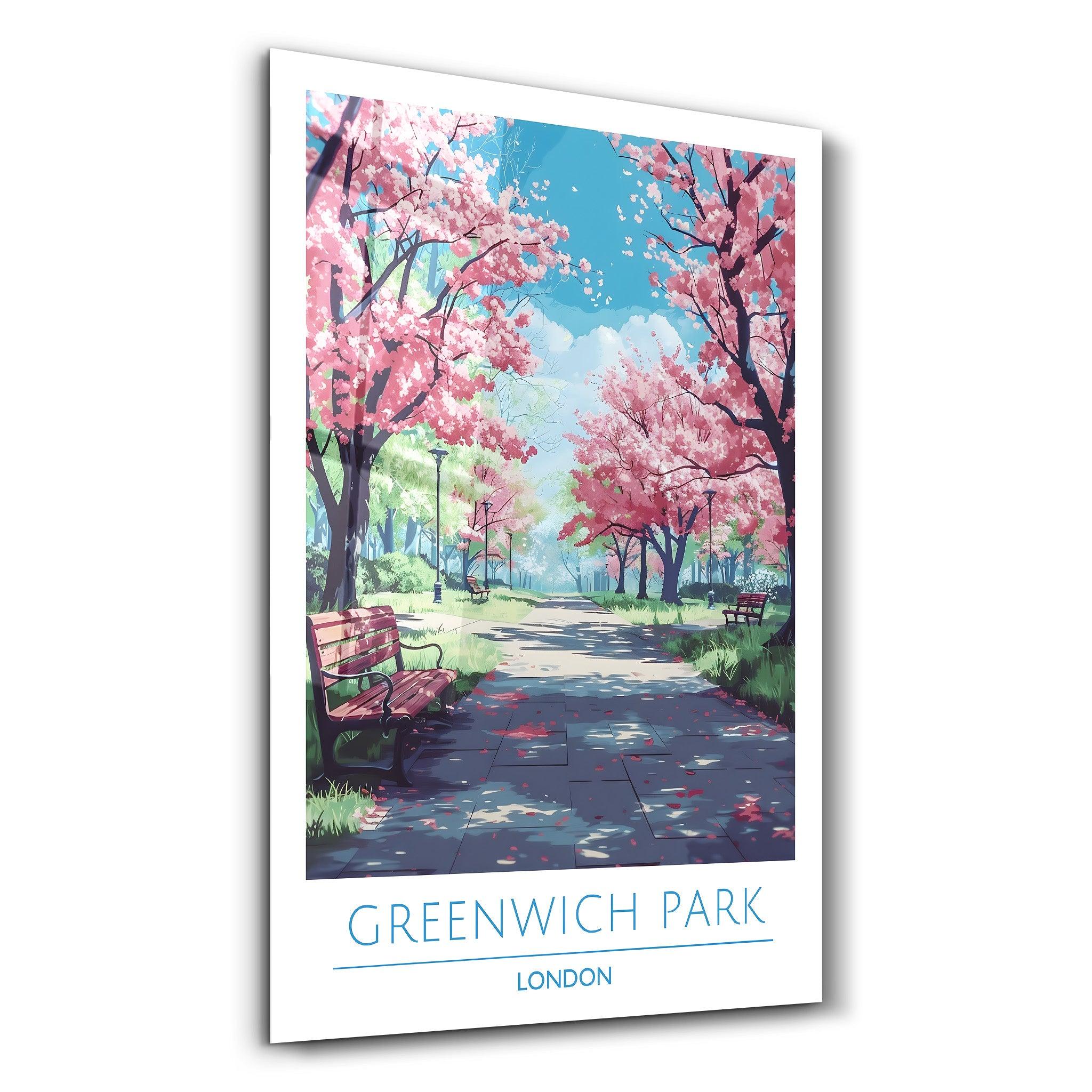 Greenwich Park London-Travel Posters | Glass Wall Art - Artdesigna