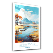 Mana Pools Zimbabwe-Travel Posters | Glass Wall Art - Artdesigna