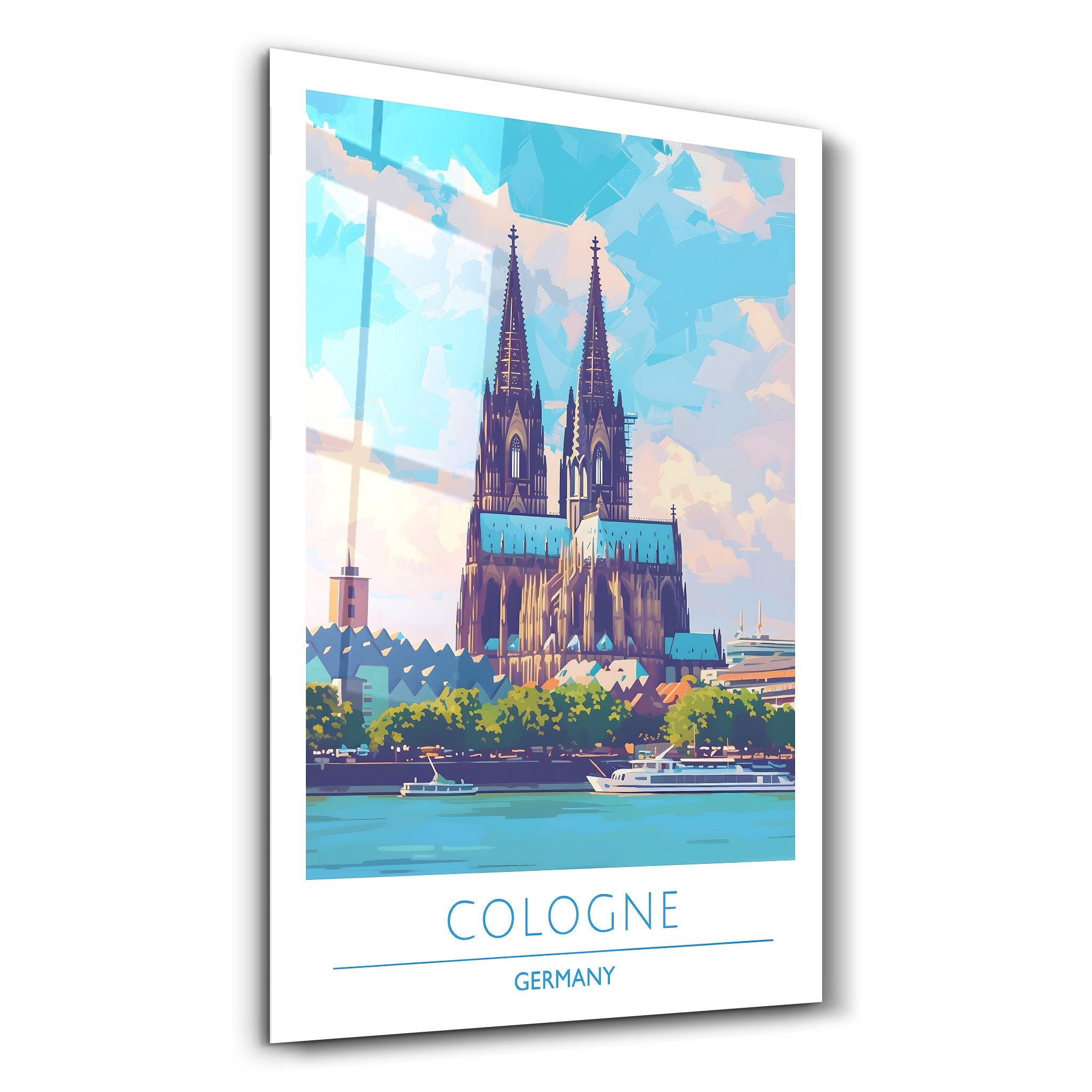 Cologne Germany-Travel Posters | Glass Wall Art - Artdesigna