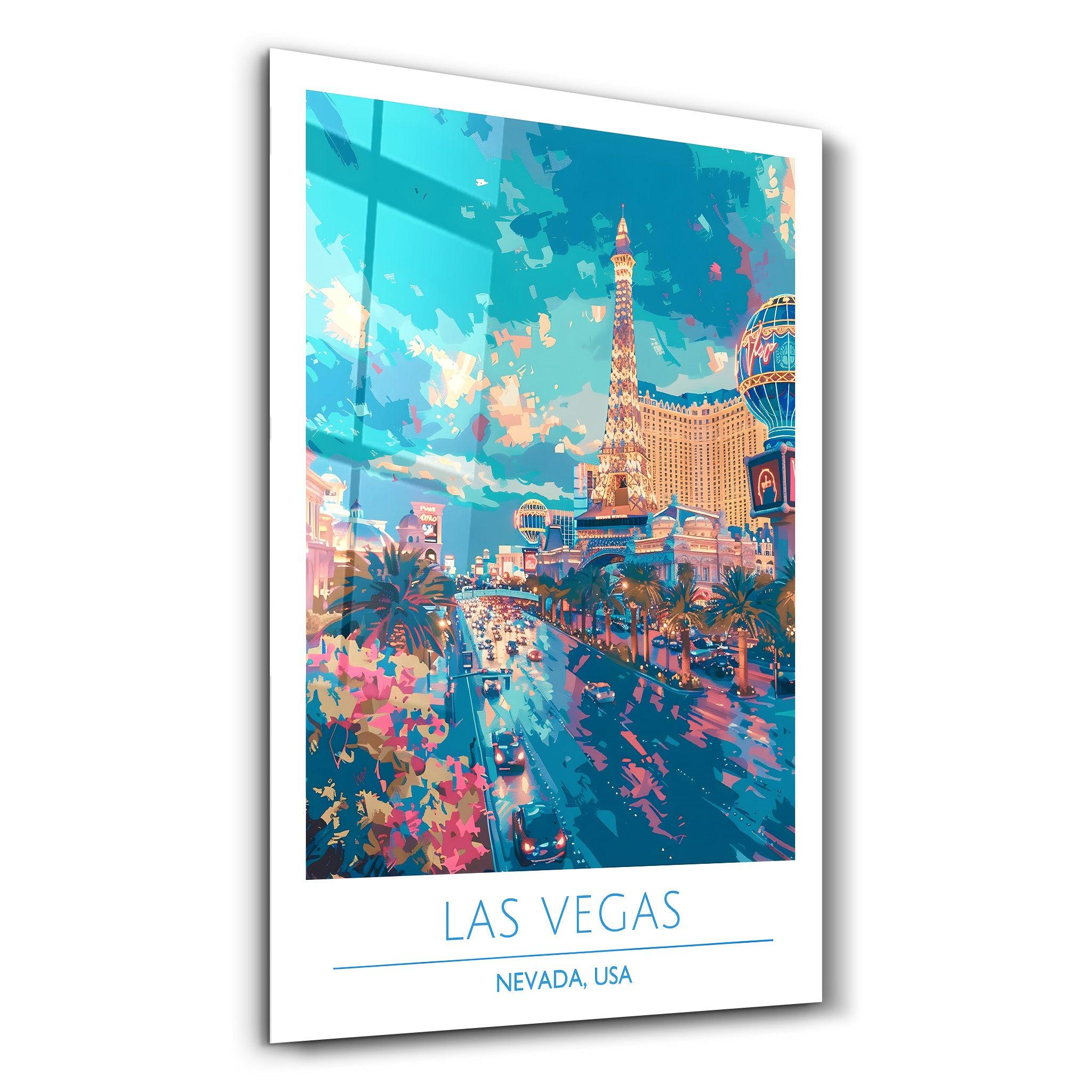 Las Vegas-Nevada USA-Travel Posters | Glass Wall Art - Artdesigna