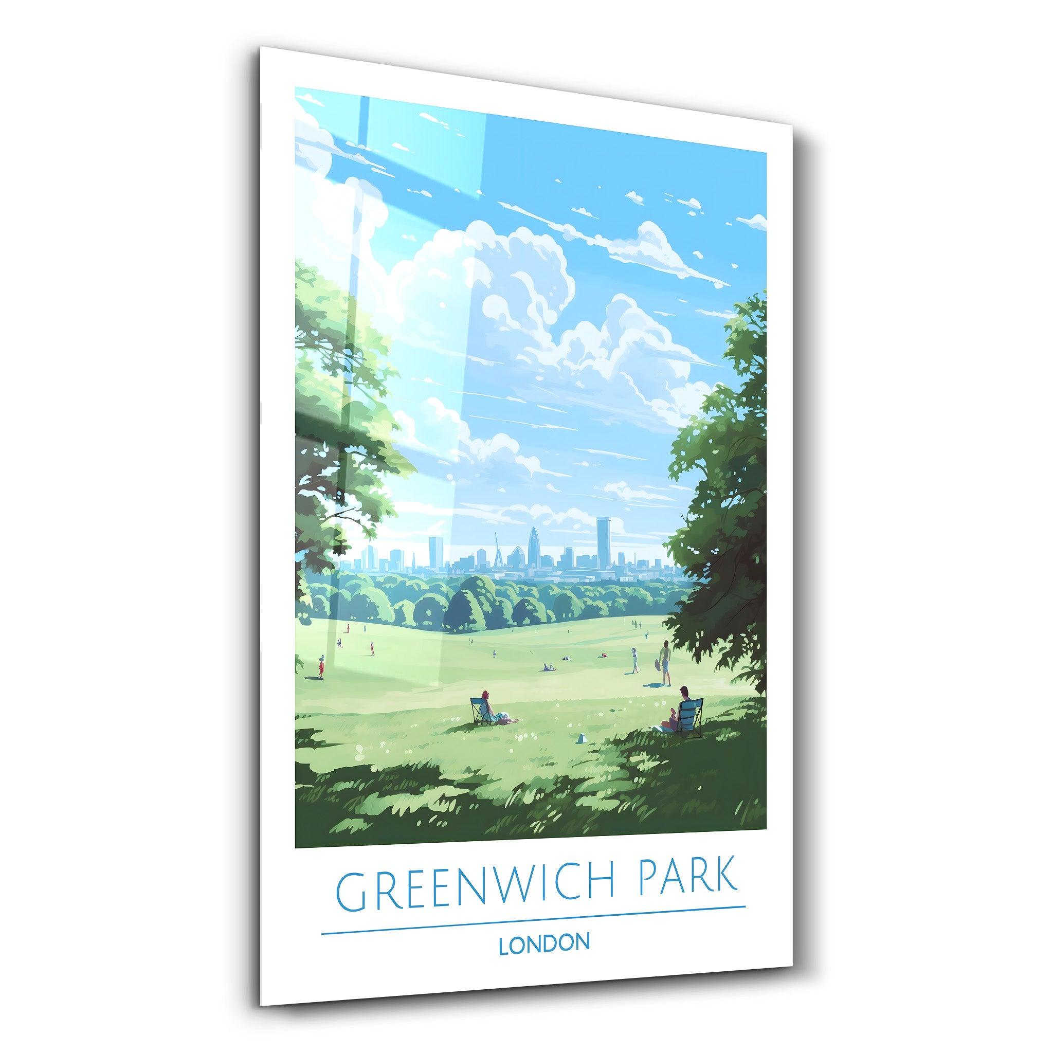 Greenwich Park London 2-Travel Posters | Glass Wall Art - Artdesigna