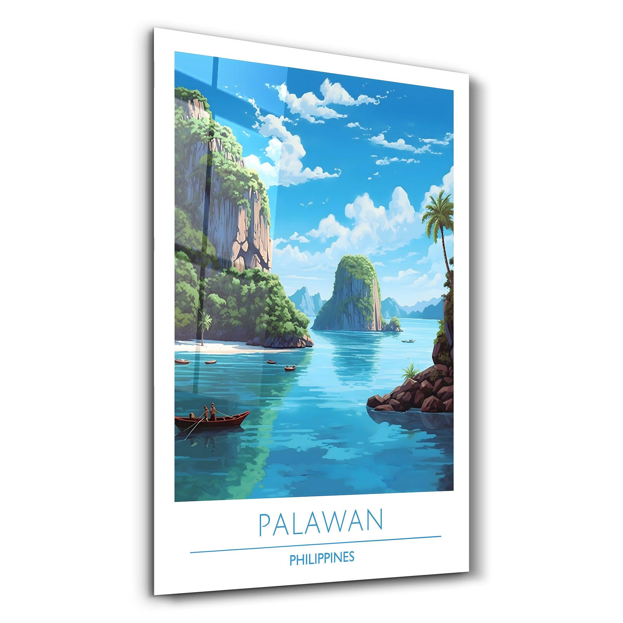 Palawan Philippines-Travel Posters | Glass Wall Art - Artdesigna