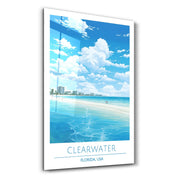 Clearwater-Florida USA-Travel Posters | Glass Wall Art - Artdesigna