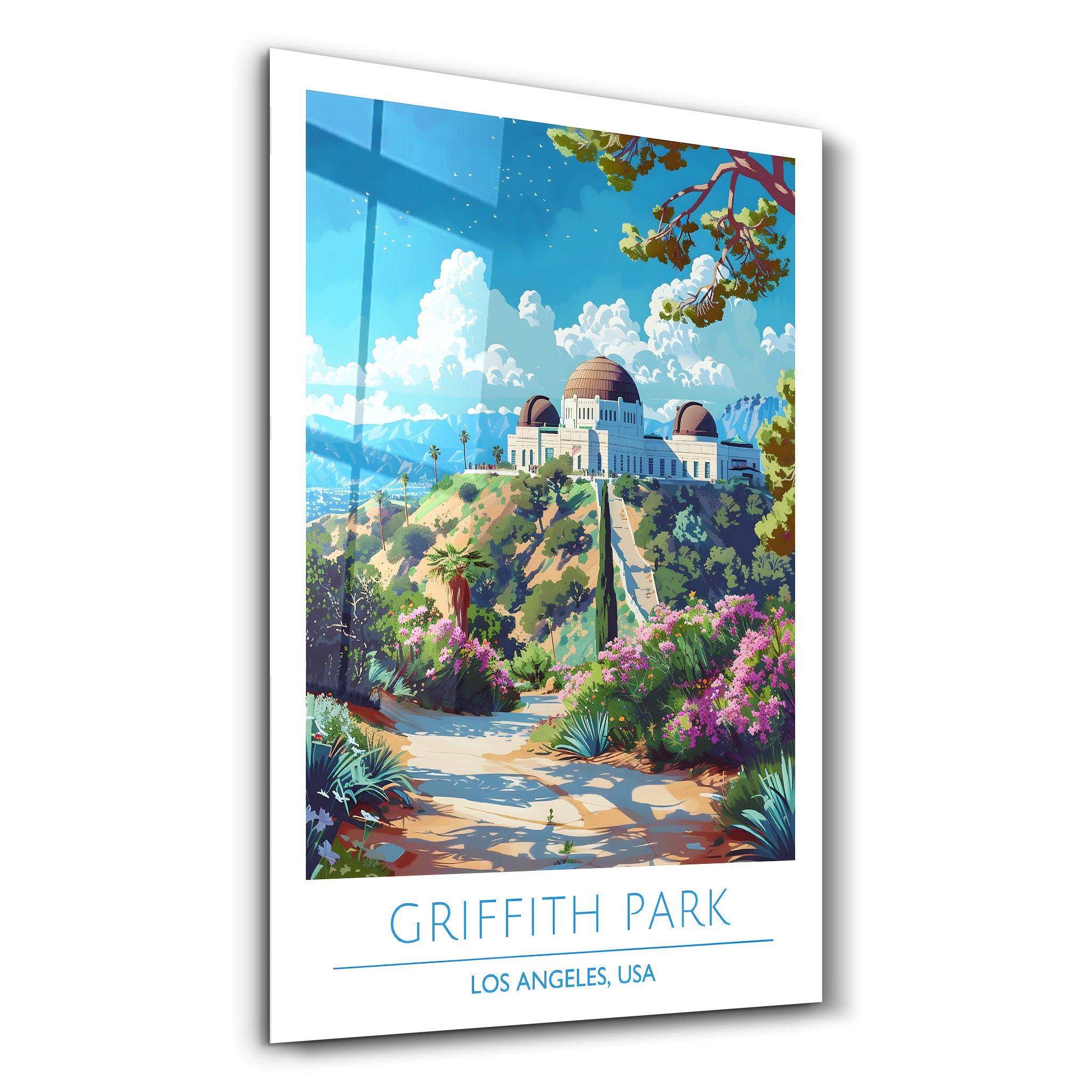 Griffith Park-Los Angeles USA-Travel Posters | Glass Wall Art - Artdesigna