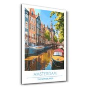 Amsterdam The Netherland 1-Travel Posters | Glass Wall Art - Artdesigna