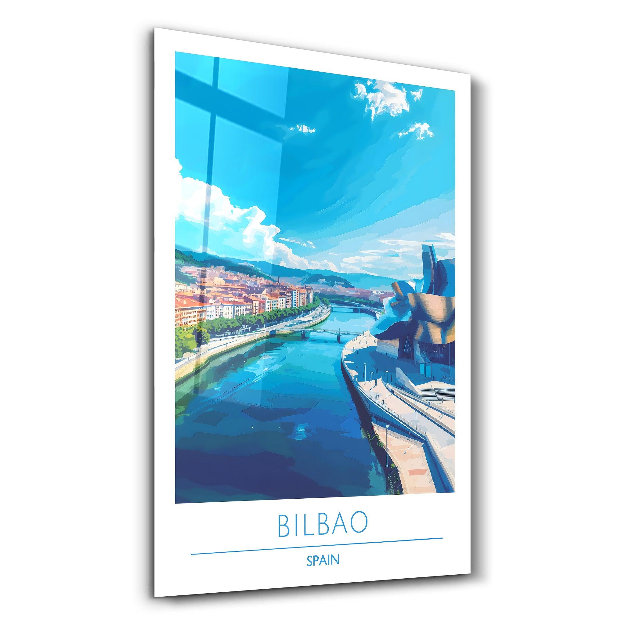 Bilbao Spain 2-Travel Posters | Glass Wall Art - Artdesigna