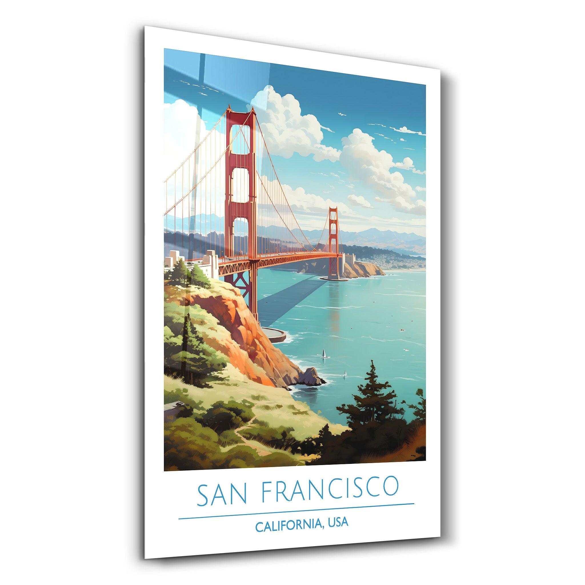 San Francisco-California USA-Travel Posters | Glass Wall Art - Artdesigna