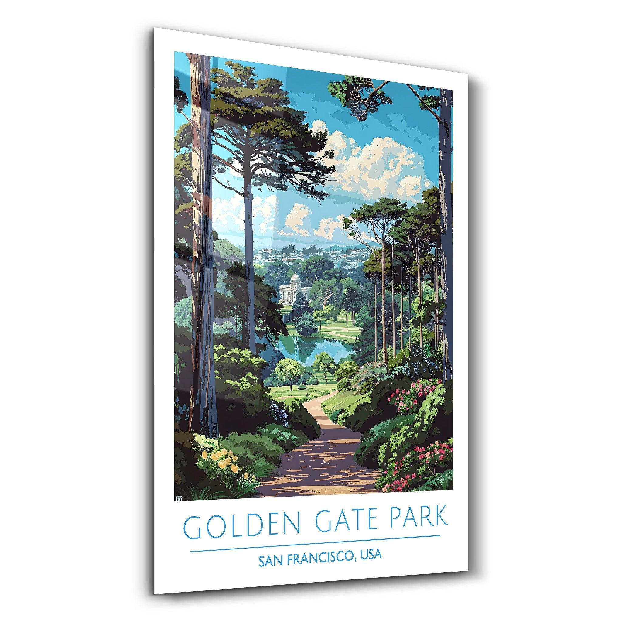 Golden Gate Park 2-San Francisco USA-Travel Posters | Glass Wall Art - Artdesigna