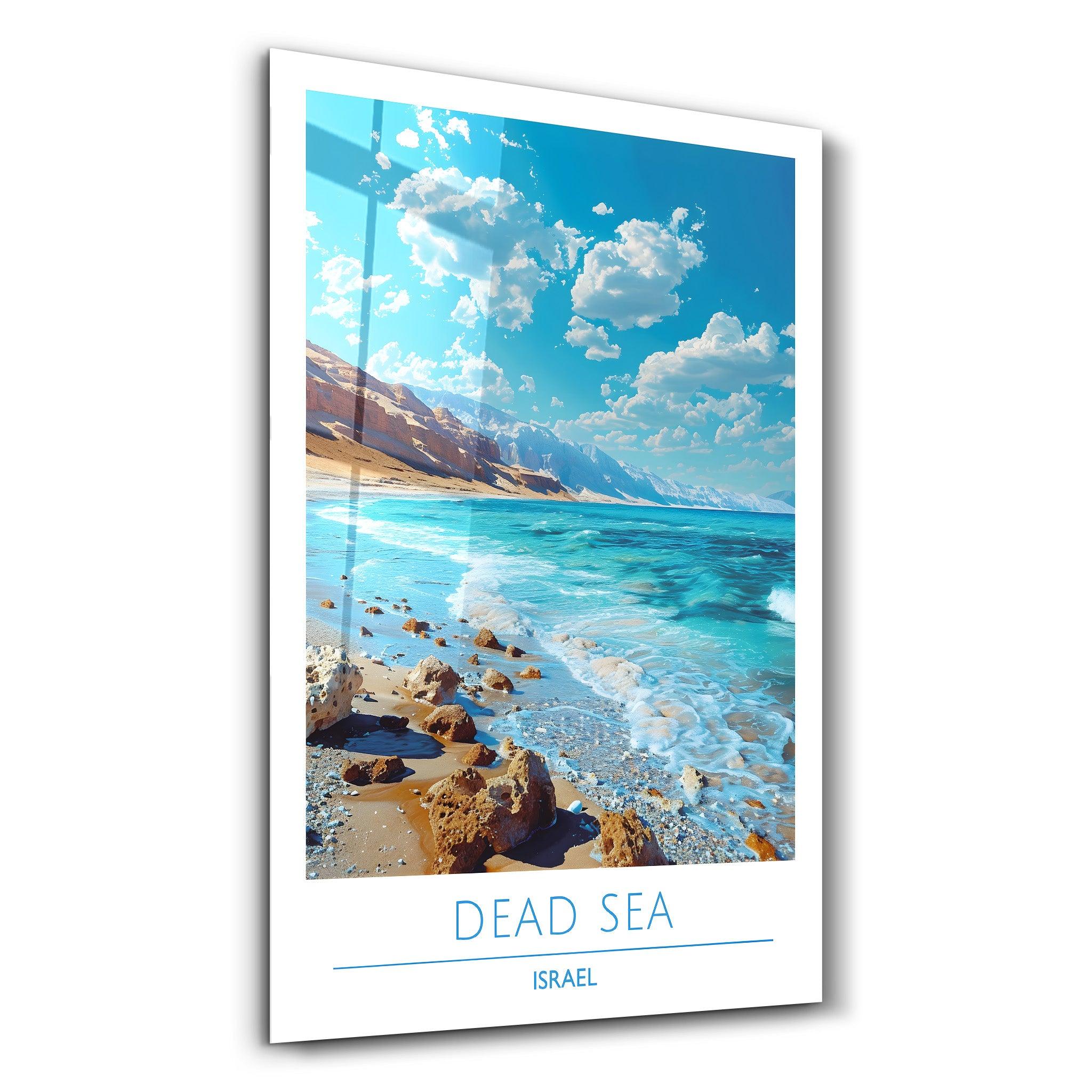 Dead Sea Isreal-Travel Posters | Glass Wall Art - Artdesigna