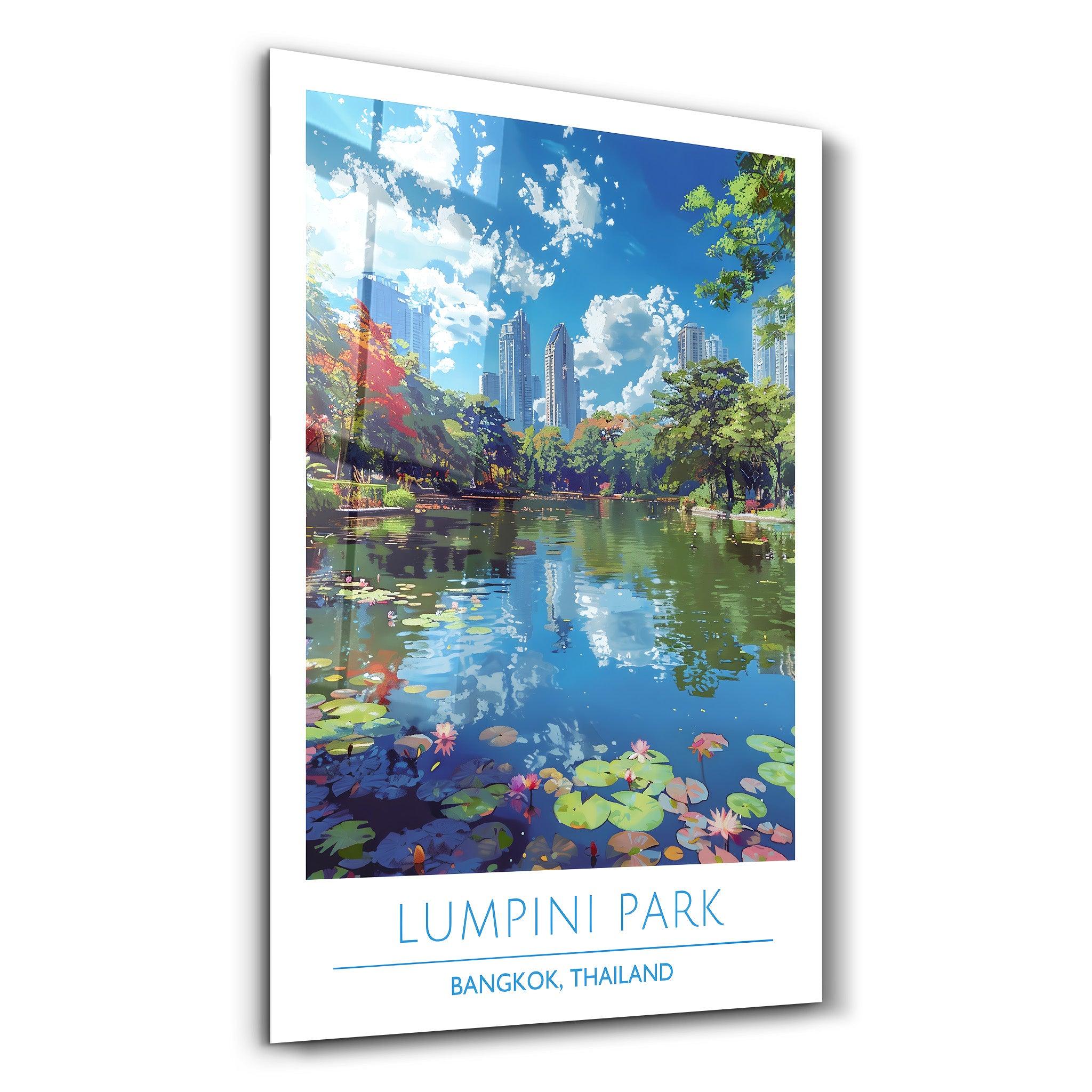 Lumpini Park 2-Bangkok Thailand-Travel Posters | Glass Wall Art - Artdesigna