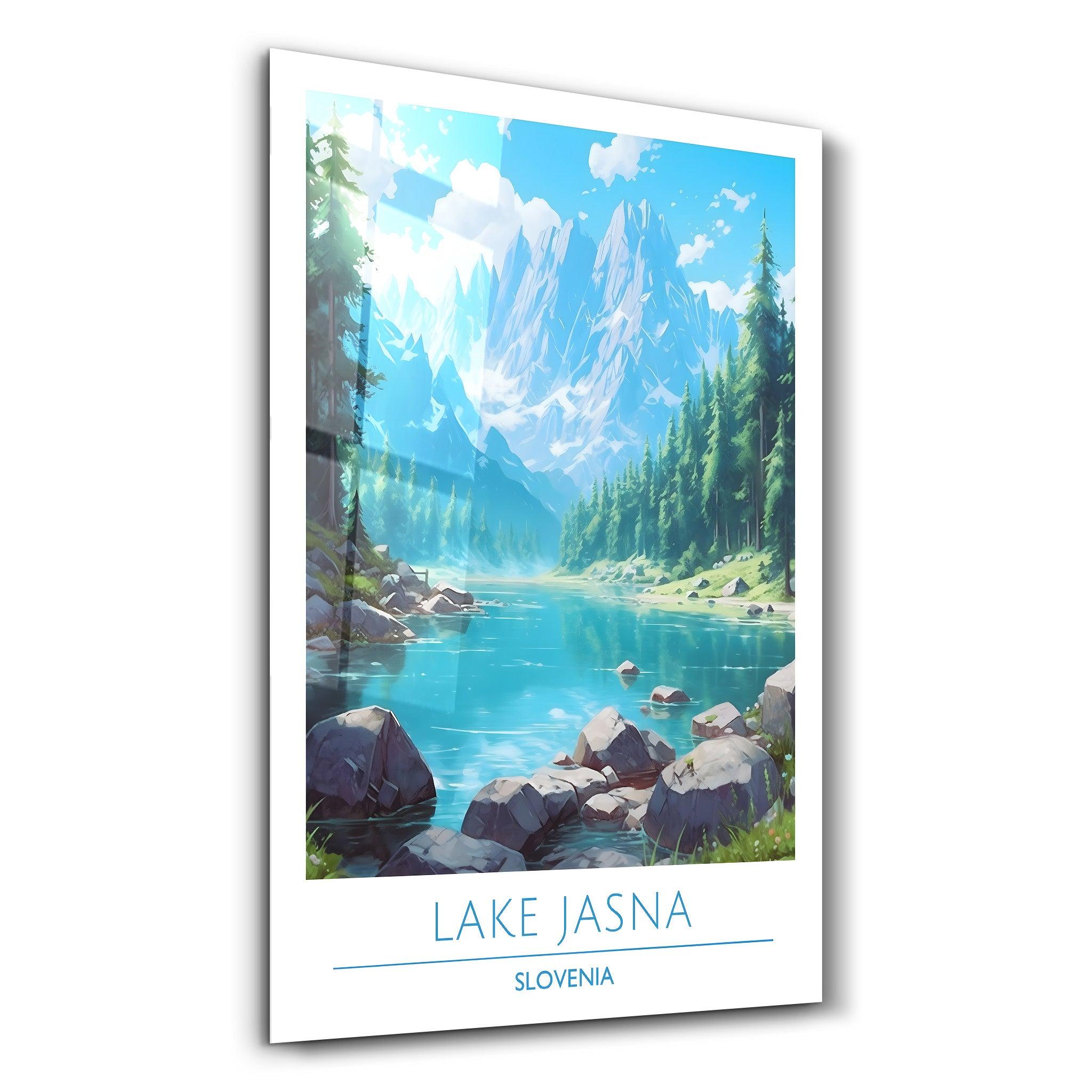 Lake Jasna Slovenia-Travel Posters | Glass Wall Art - Artdesigna