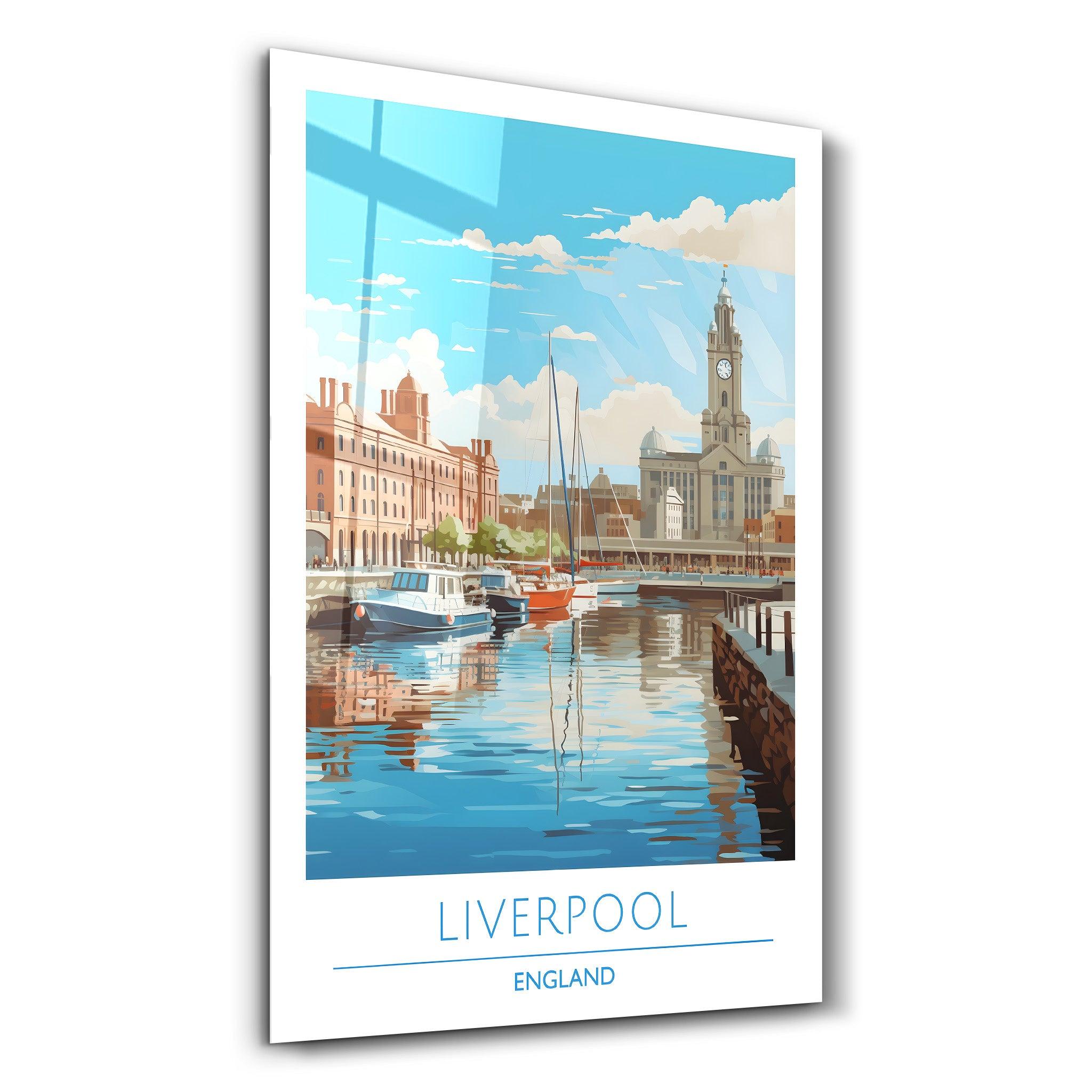 Liverpool England-Travel Posters | Glass Wall Art - Artdesigna