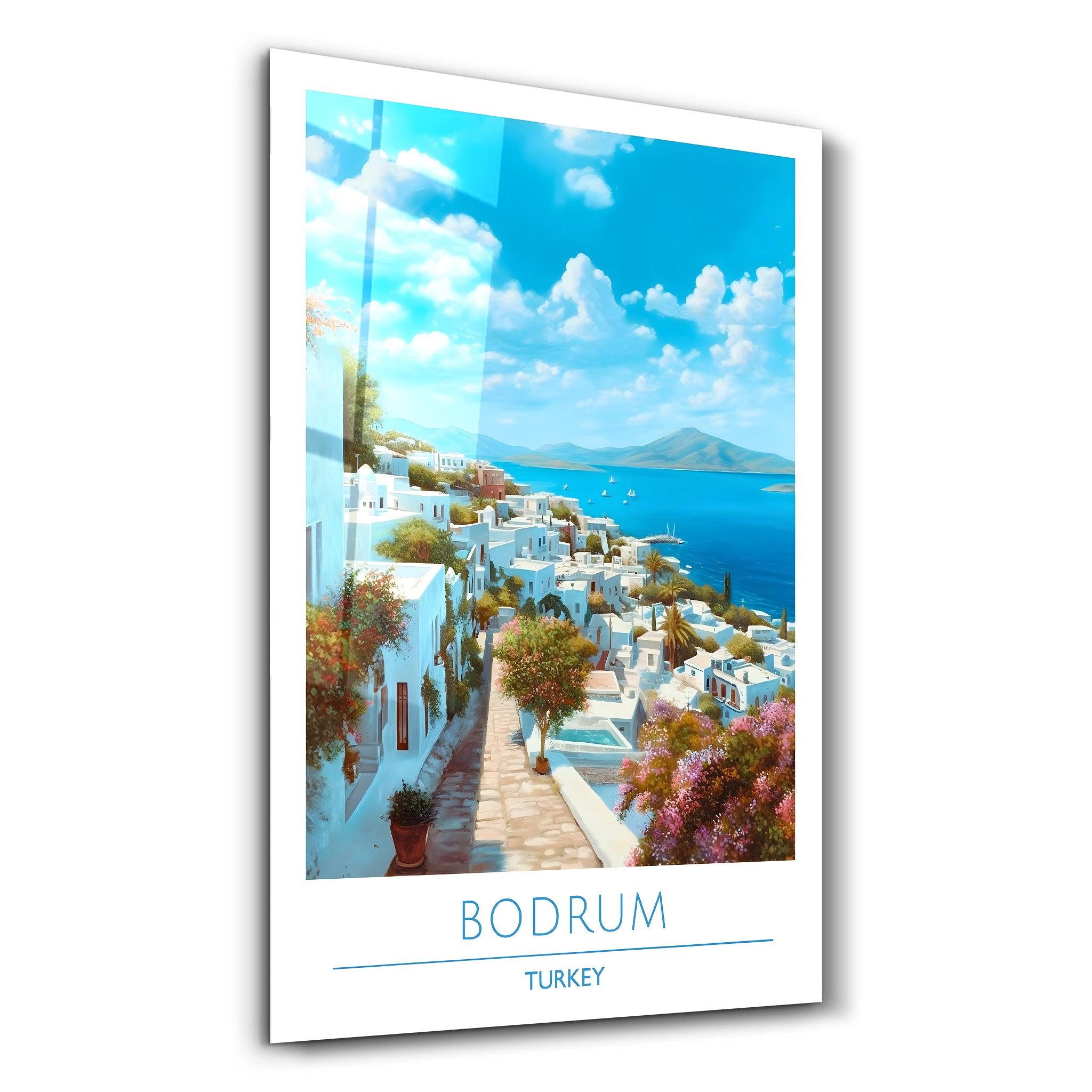 Bodrum Turkey-Travel Posters | Glass Wall Art - Artdesigna