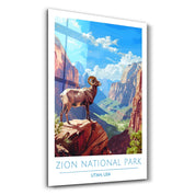 Zion National Park-Utah USA-Travel Posters | Glass Wall Art - Artdesigna