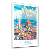 Florence Italy-Travel Posters | Glass Wall Art - Artdesigna