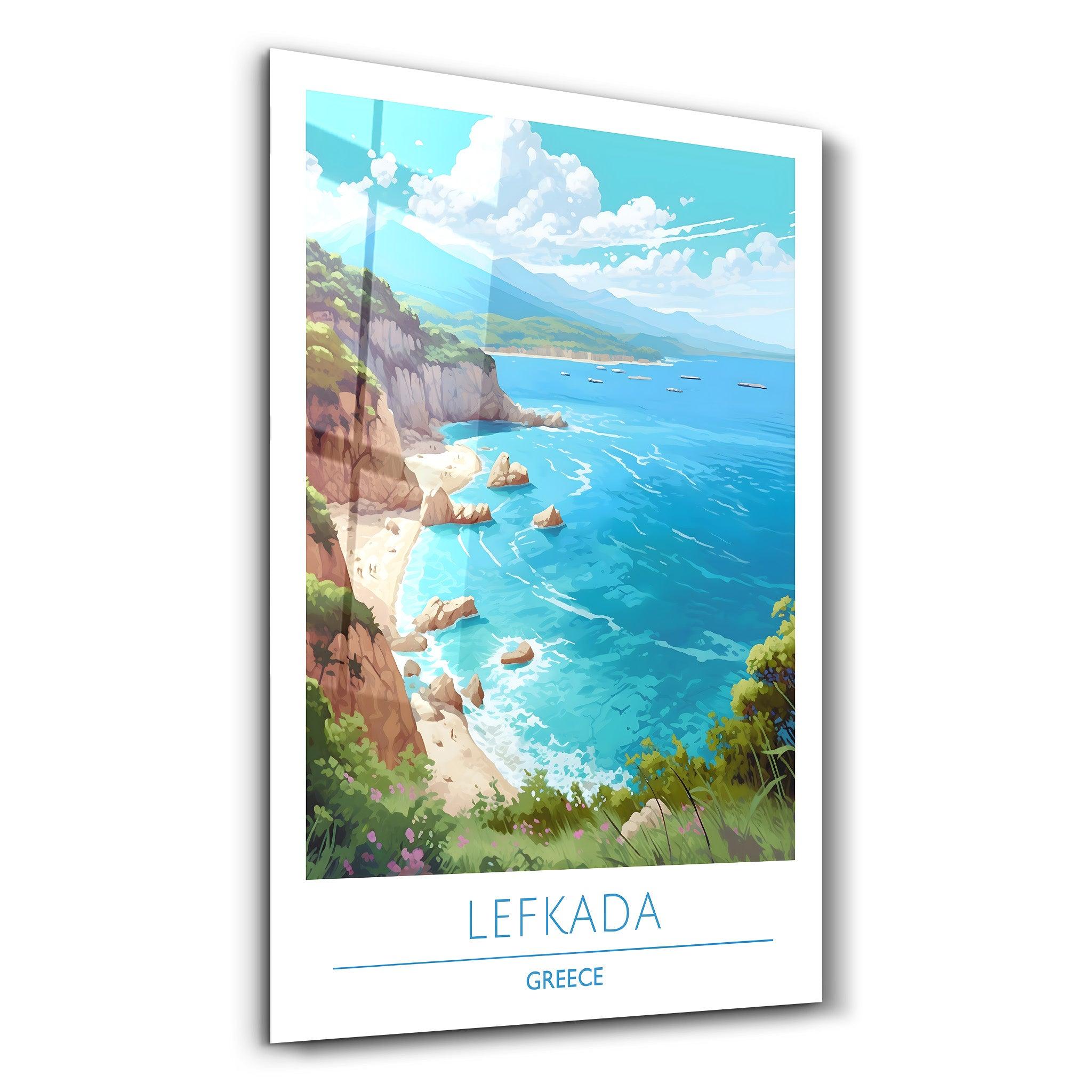 Lefkada Greece-Travel Posters | Glass Wall Art - Artdesigna