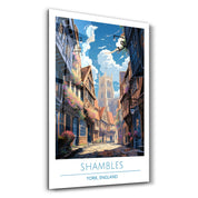 Shambles-York England-Travel Posters | Glass Wall Art - Artdesigna