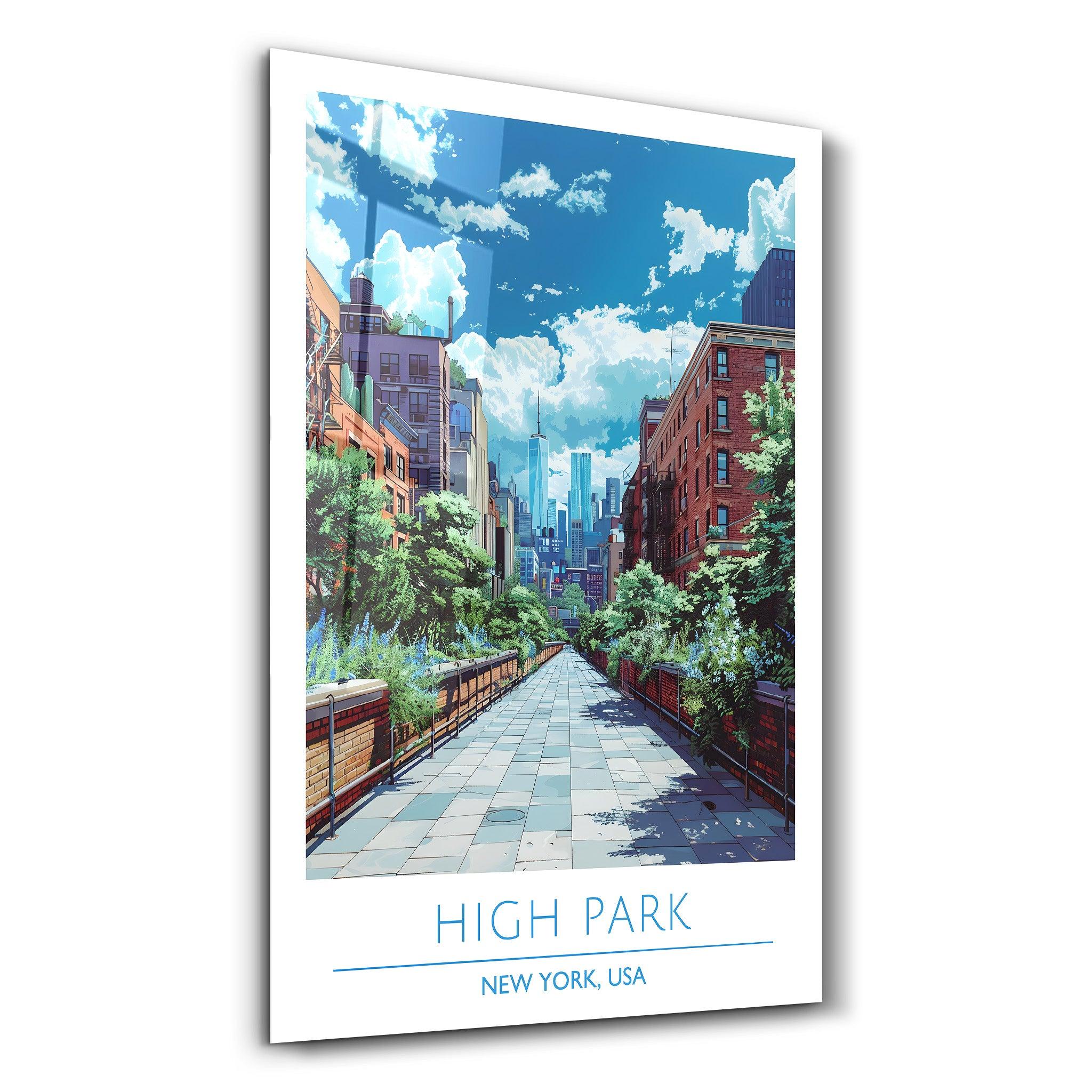 High Park-New York USA-Travel Posters | Glass Wall Art - Artdesigna