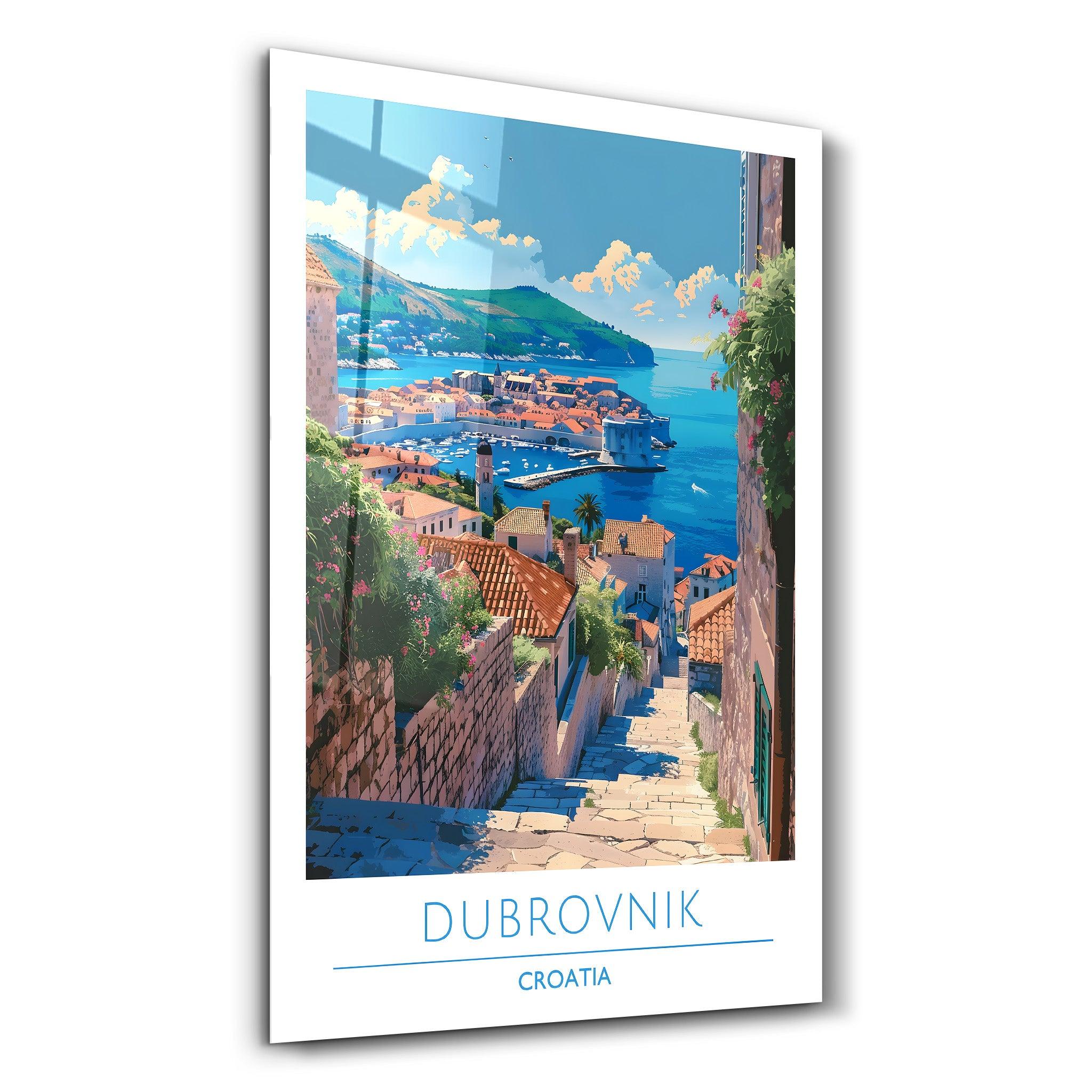 Dubrovnik Croatia 2-Travel Posters | Glass Wall Art - Artdesigna