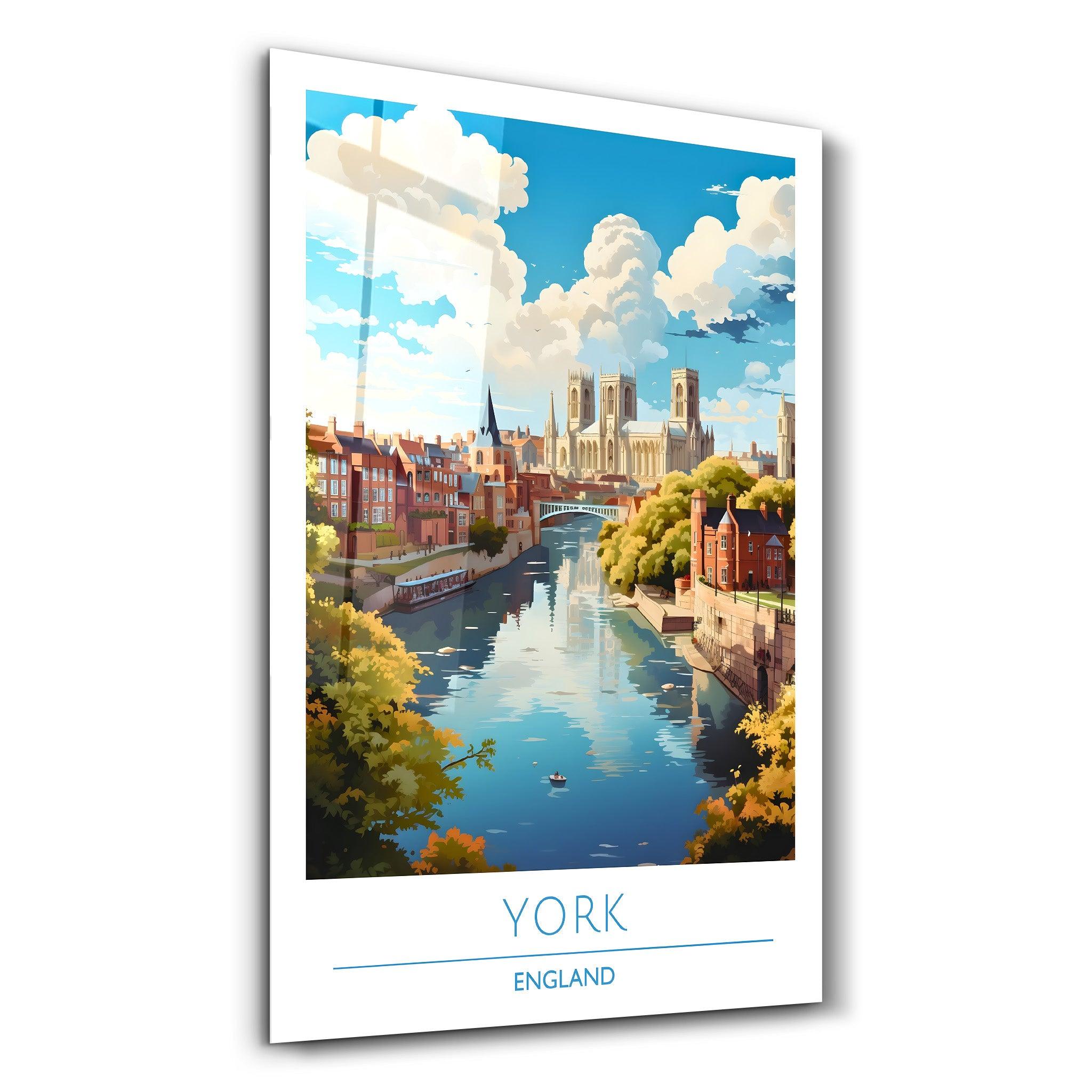 York England-Travel Posters | Glass Wall Art - Artdesigna