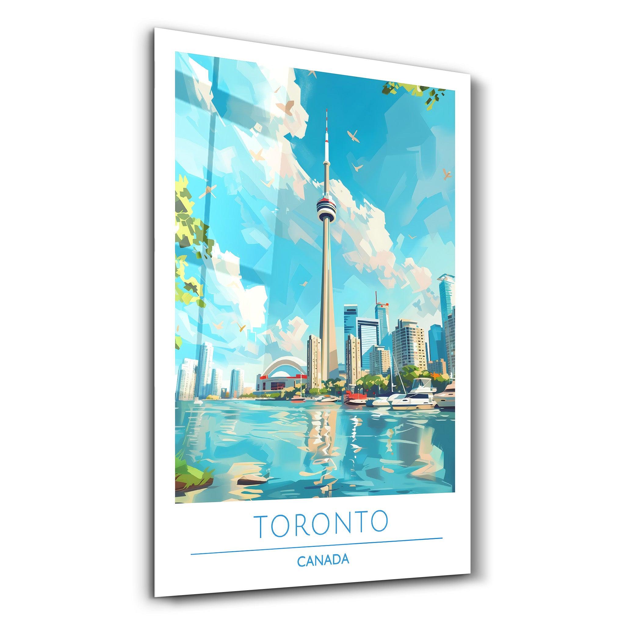 Toronto Canada-Travel Posters | Glass Wall Art - Artdesigna