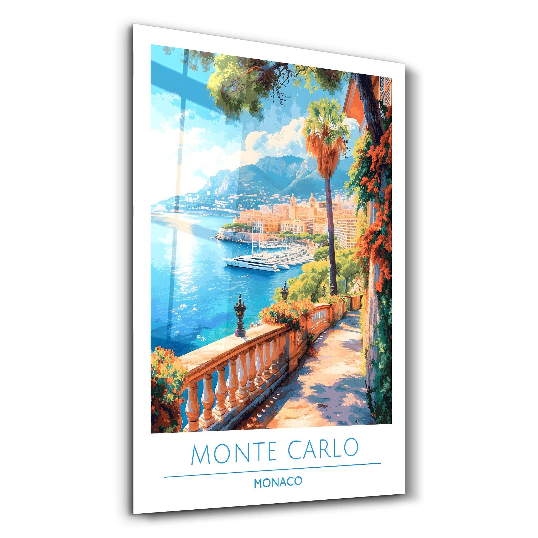 Monte Carlo Monaco-Travel Posters | Glass Wall Art - Artdesigna