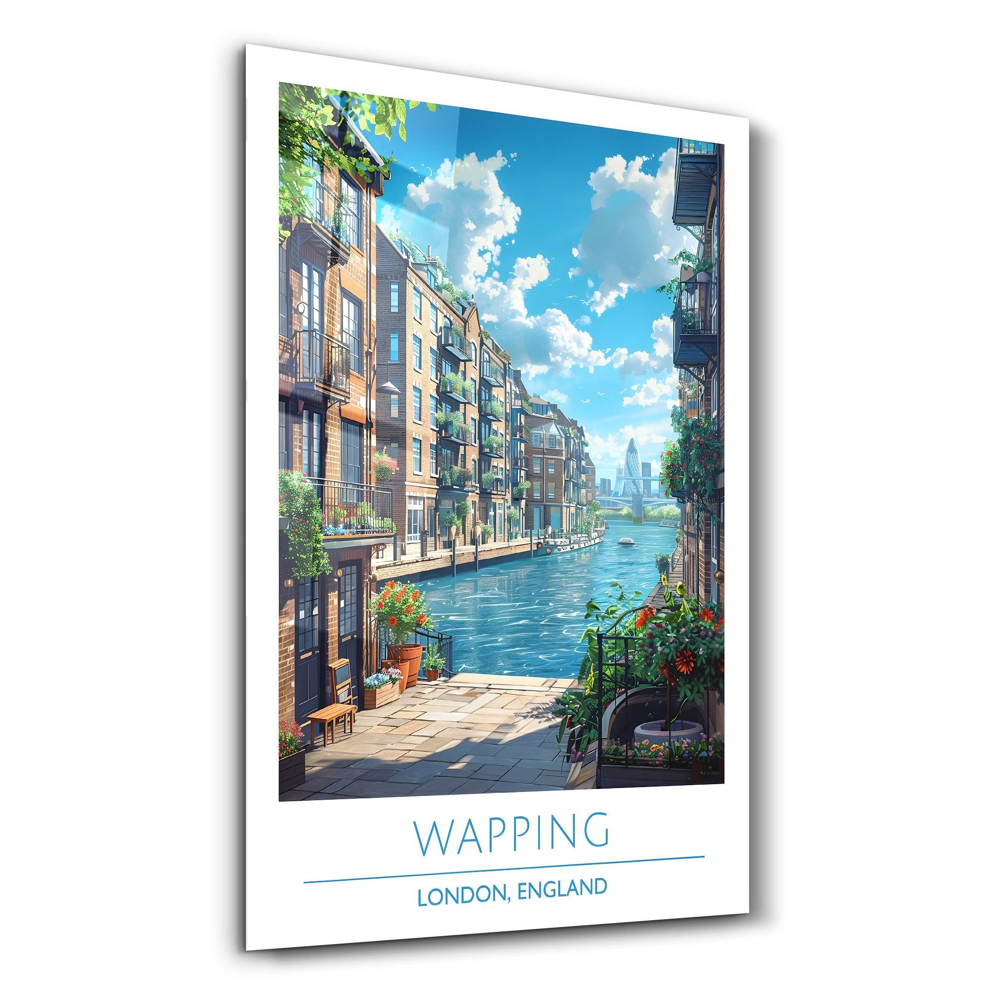 Wapping 2-London England-Travel Posters | Glass Wall Art - Artdesigna