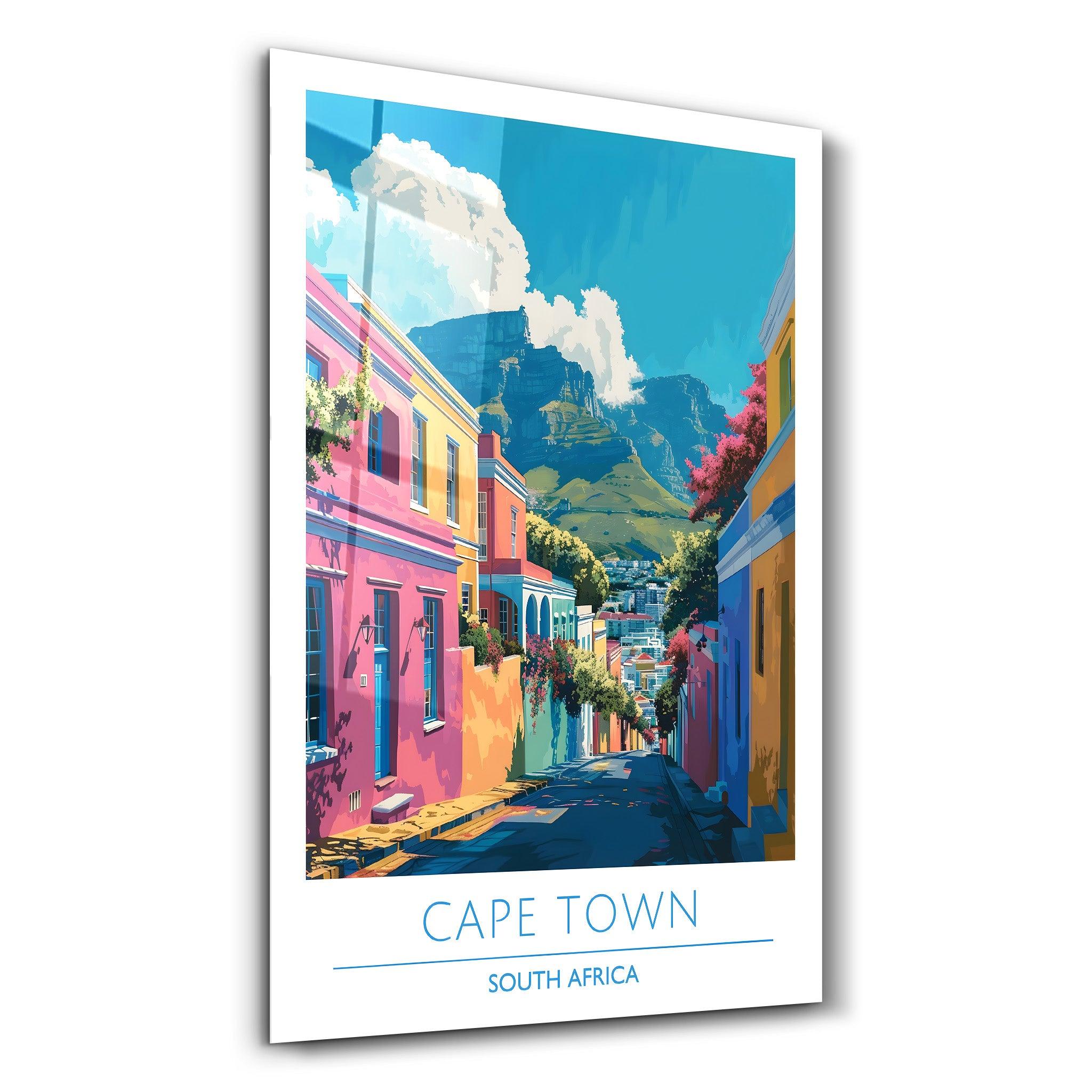 Cape Town South Africa-Travel Posters | Glass Wall Art - Artdesigna