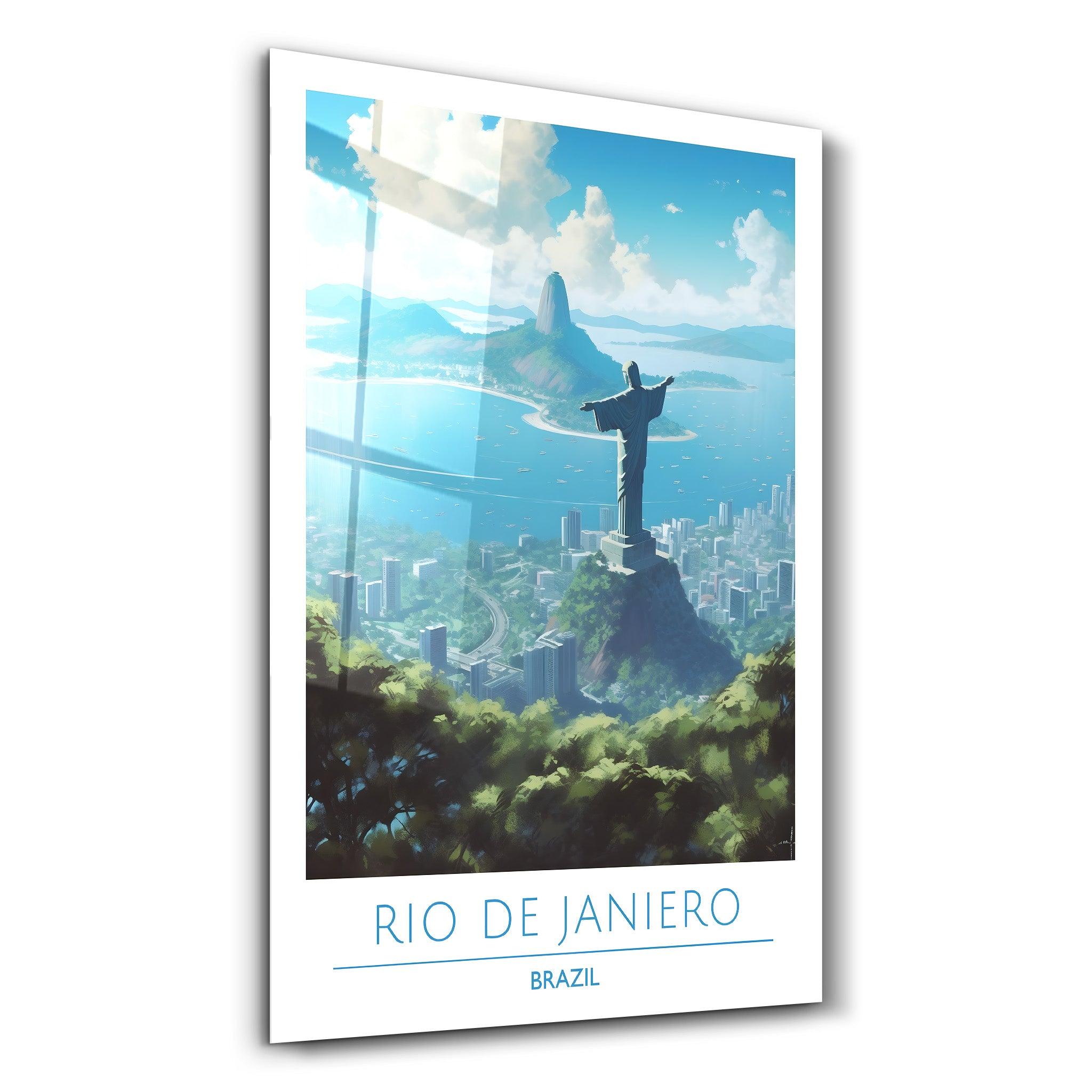 Rio De Janiero Brazil-Travel Posters | Glass Wall Art - Artdesigna